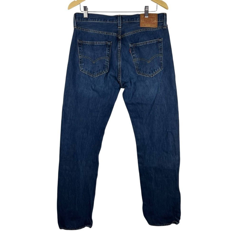 LEVI'S 501 30 X 32 Premium Denim Dark Wash Big E Men's Straight Leg Jeans